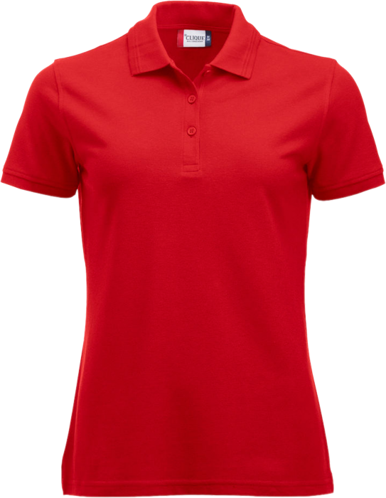 Clique - Manhatten Polo Tee Women - Czerwony