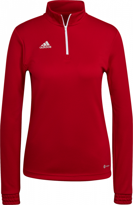 Adidas - Entrada 22 Træning Top With Half Zip Woman - Czerwony